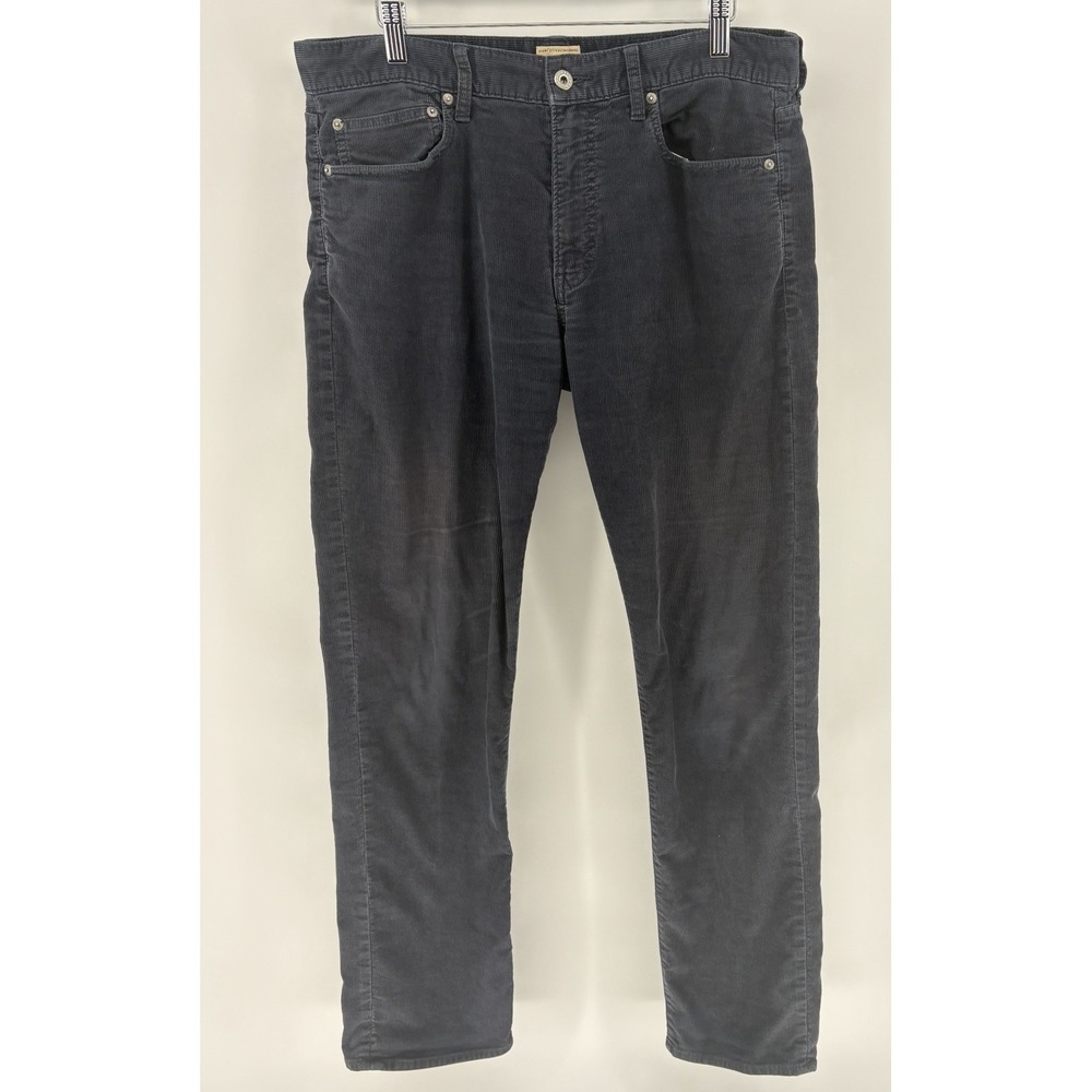 J Crew 770 Straight Fit Corduroy Pants Mens 33x32 Navy Blue 100% Cotton Preppy